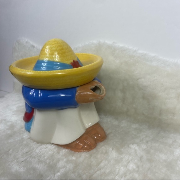 Sleeping Man Wearing Sombrero Teapot / Planter / Watering Jug - Picture 2 of 11